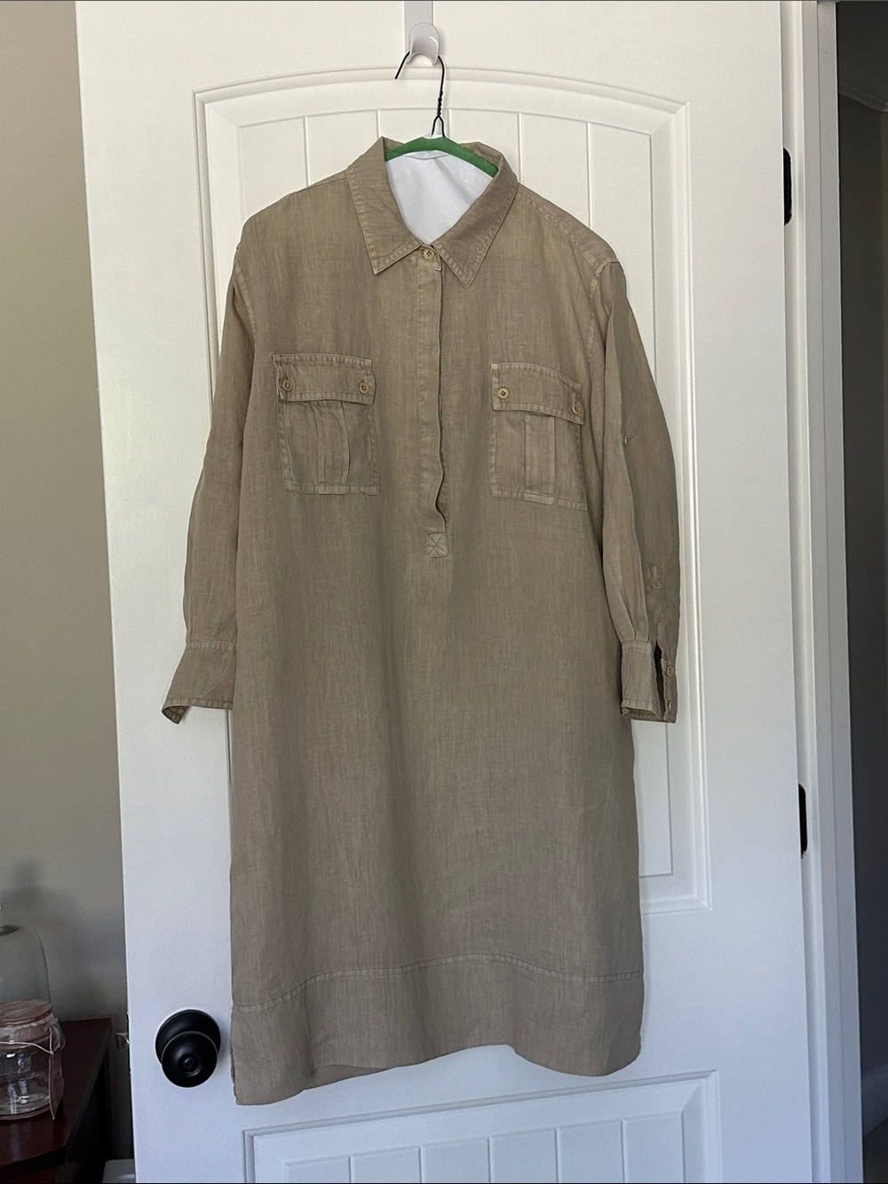 Tommy Bahama Khaki Linen Shirt Dress